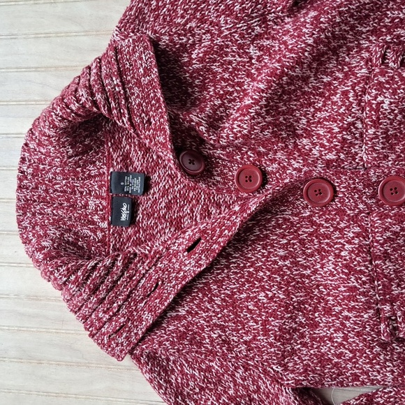 Mossimo Vintage Cotton Blend Cropped Front Pockets Causal Knit Cardigan Sweater - Picture 3 of 12